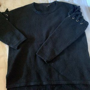 S-Twelve Black oversize sweater